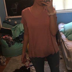 Pink longer shirt